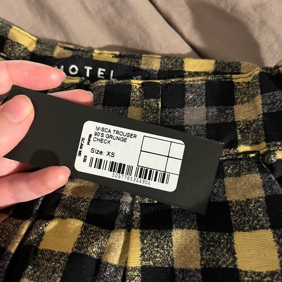Motel Rocks Misca Trouser 90s Grunge Checked NWT! - Picture 5 of 7